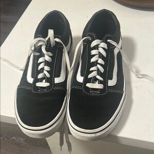 Vans Black & White Old Skool Low Top Sneakers